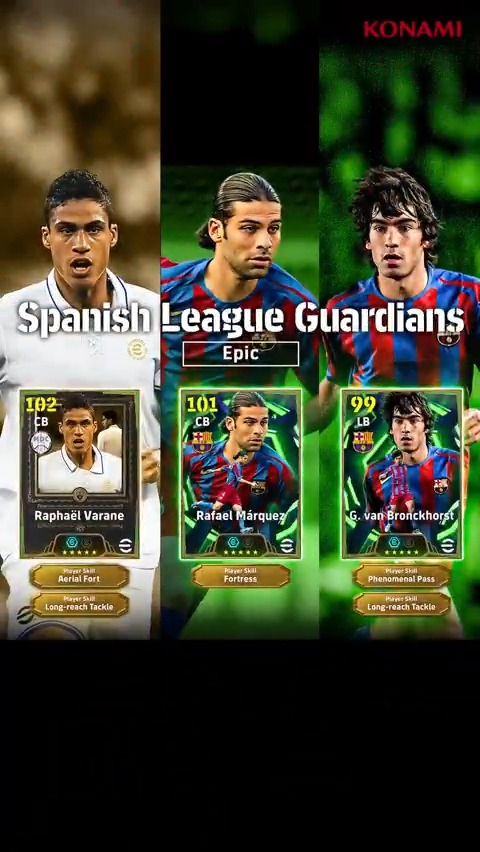 【Epic: Spanish League Guardians】 ラファエル ヴァランがeFootball™ 30周年特別カードで初登場! ラファエル ヴァラン ラファエル マルケス ジョヴァンニ ファン ブロンクホルスト 鉄壁のディフェンスで、最終ラインに安定感をもたらそう! #イーフト #eFootball