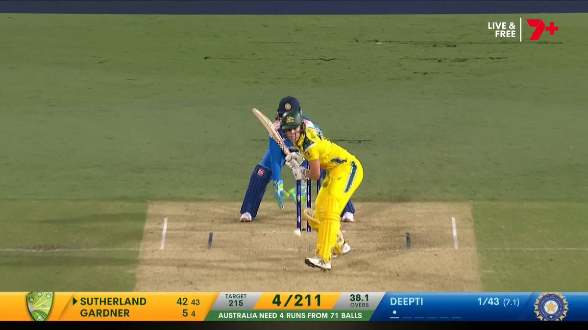 Finished with a six! Sutherland wraps up an Australian ODI win in style to level up the multi-format series #AUSvIND