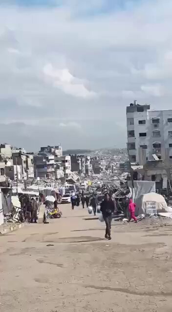 Scenes of widespread destruction; resulting from the Israel's aggression on the eastern part of Sheikh Radwan neighborhood, in Gaza.