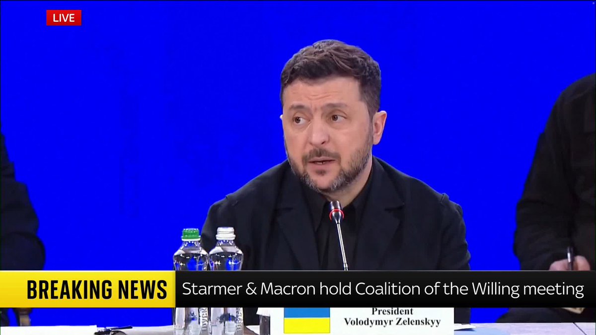 "We are so thankful that Ukraine has [such] big friends as you." Ukrainian President Volodymyr Zelenskyy addresses members of the Coalition of the Willing as the country marks four years of war with Russia. 📺 Sky 501, Virgin 602