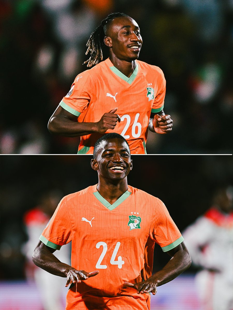 Spawned in at 19 with end-game stats. Yan Diomande 🤝 Bazoumana Touré 🇨🇮 #TotalEnergiesAFCON2025