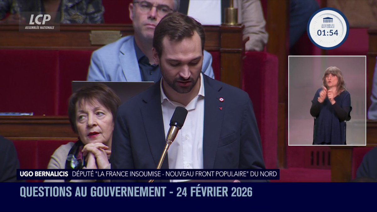"Votre famille politique doit s'expliquer, quand votre candidate à Marseille Martine Vassal reprend une devise pétainiste, quand votre ministre Aurore Bergé cite l'antisémite d'extrême droite Charles Maurras", s'exclame Ugo Bernalicis φ avant de poser une question sur Némésis. #QAG