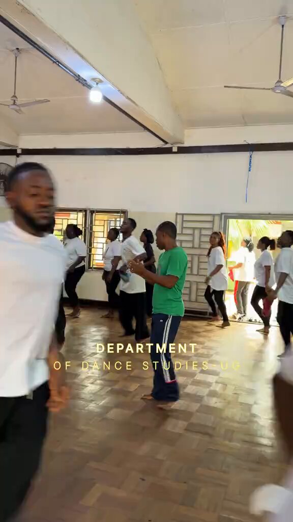 A dance class at the University of Ghana’s Dance Studies Department, hosted by Dr. Kofi Anthonio, an astute lecturer of dance and arts.