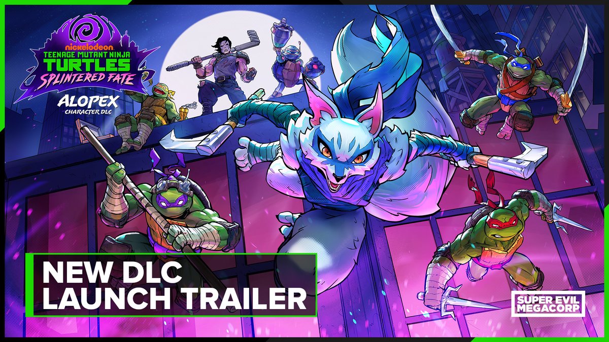 #ALOPEX is here! 🦊❄️ Wield the dual kama. Unleash the Arctic Fox. Available now in #TMNTSplinteredFate. 🎥 #TMNT #NewDLC