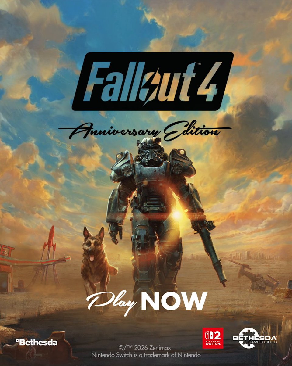 Available today! Fallout 4 Anniversary Edition is now on Nintendo Switch 2.