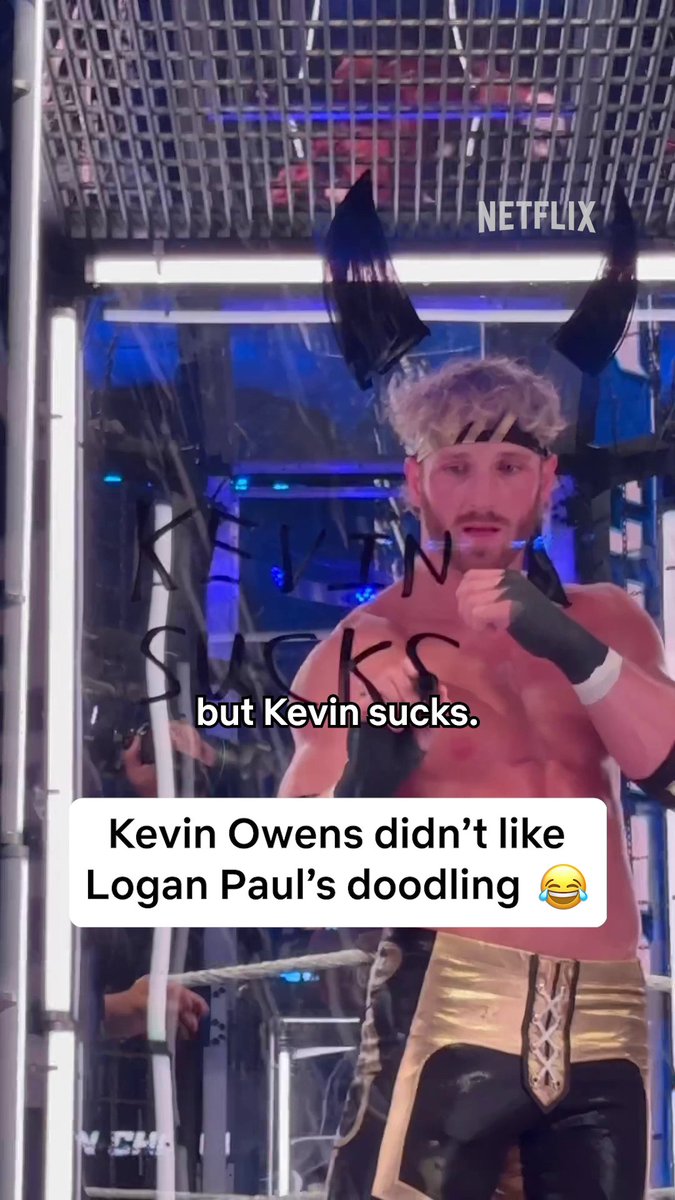 When Logan Paul doodled Kevin Owens in the 2024 Elimination Chamber 😭 #WWEChamber