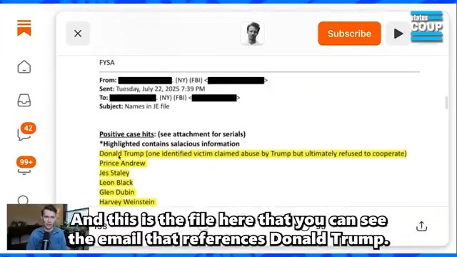 🚨BREAKING: Trump's FBI was investigating child sexual abuse allegations against him from a young teen dating back to the 1980s. Now, Trump's DOJ is withholding over 50 pages of interview documents with the accuser from public release via the Epstein Files. Via JT Cestkowski ⬇️