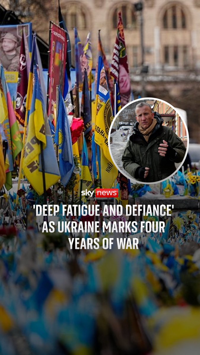 On the fourth anniversary of the Russia's war against Ukraine, Volodymyr Zelenskyy has asked allies to continue support. alex rossi says there is a sense of 'deep fatigue and defiance' amongst Ukrainians in Kyiv.