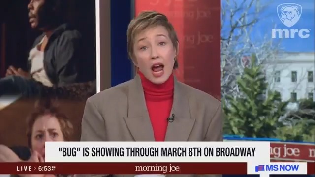 On MS NOW, actress Carrie Coon touts that art and artists are "ris[ing] up" against President Trump and audiences are "hungry for this kind of darkness" and "blood. They want to see it. And we are feeling that in the house."