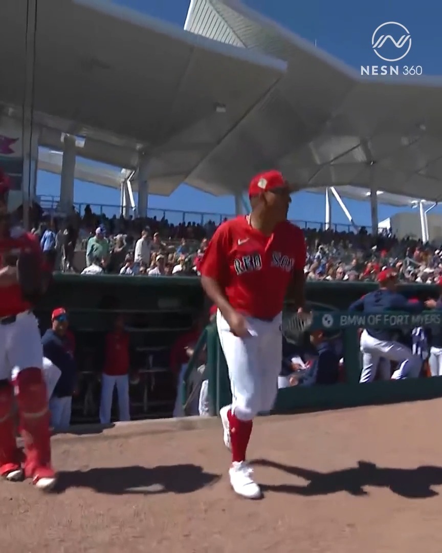 Ranger Suárez is on the mound for the first time with Red Sox 💪 (via NESN)