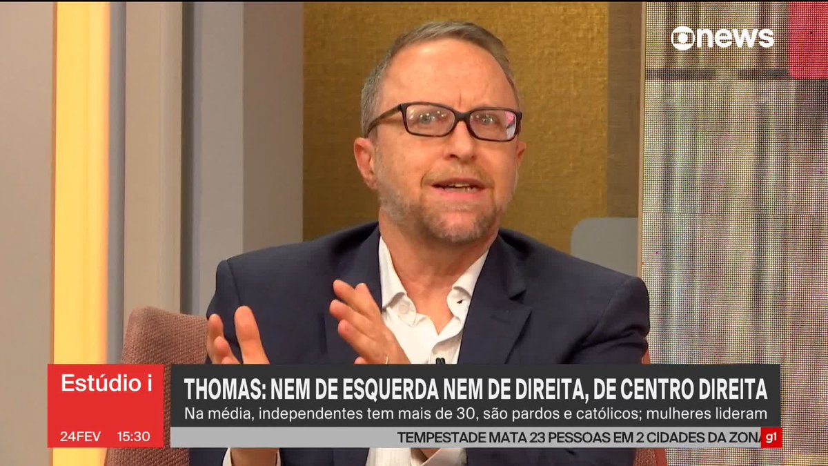 Thomas Traumann: Quem não gosta de Lula nem de Bolsonaro quer o quê? Pesquisa inédita evidencia espectro em que eleitor independente – 29% dos brasileiros – está mais à centro-direita. #Estúdioi ➡ Assista à #GloboNews: