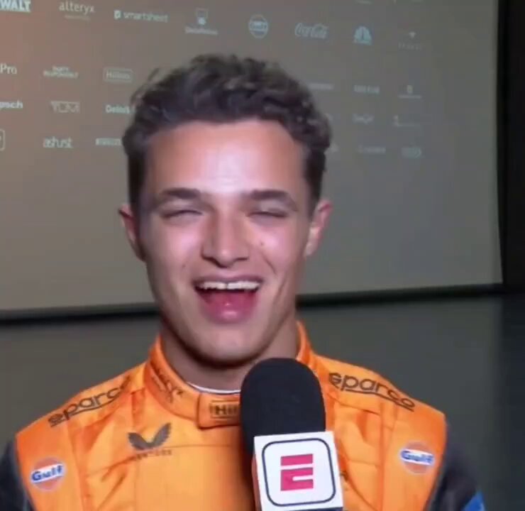 🎤: "Hamilton o Verstappen?". NORRIS: "Verstappen".