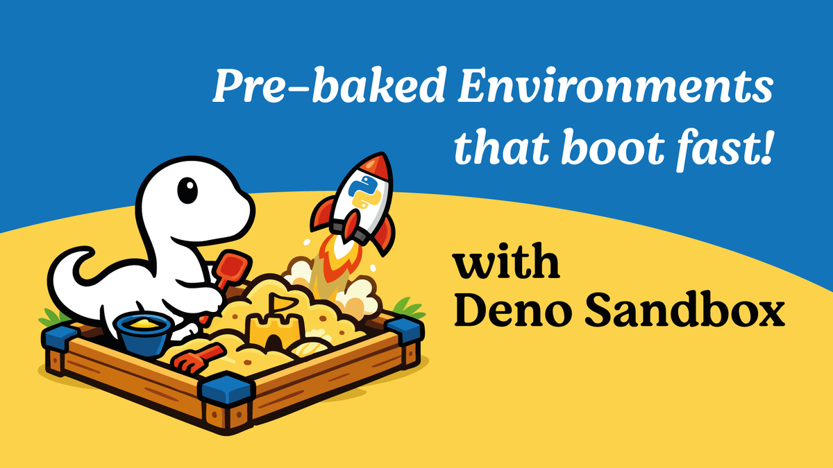Can you spin environments in 200ms with all the dependencies installed and ready to use? You can with snapshots in Deno Sandbox! Do the setup once, reuse it forever. See how in this demo with Python.