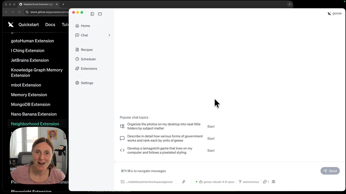 Just ordered lunch without leaving my AI agent 🤯 With the Neighborhood extension in goose, I found nearby restaurants, browsed menus with images right in the chat, and added my orders to the cart, all from a simple prompt. The future of AI-powered food ordering is here 🍜🥗