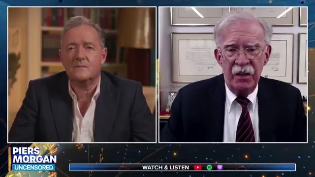 Piers Morgan asks Ambassador John Bolton if past events leading to the Iraq War gives him 'pause for thought' on attacking Iran. Bolton: "No... removing Hitler and the Nazis were a good thing.' Watch more👇 📺 Piers Morgan | John Bolton