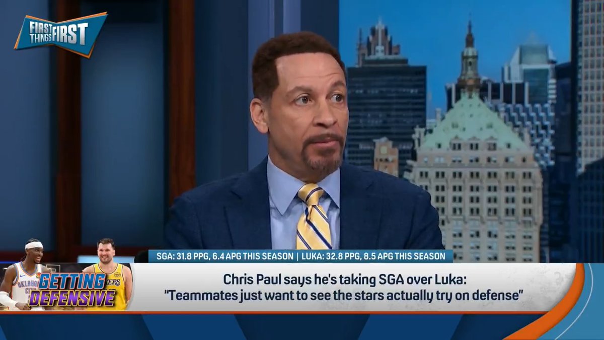 “I would definitely take Shai over Luka just to build a team.” Chris Broussard says SGA is a legit top-tier defender in addition to all he does offensively: