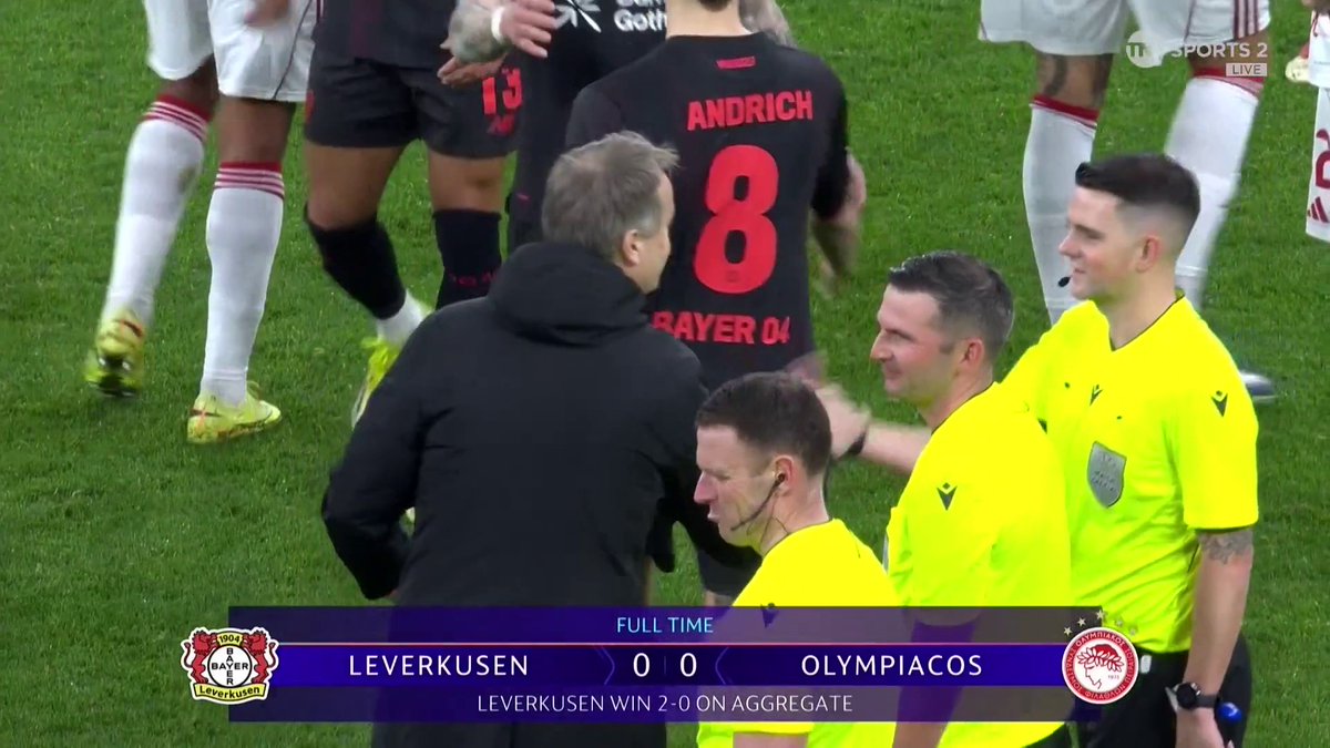 Bayer Leverkusen are through to the Champions League round of 16 after defeating Olympiacos in the play-off 👊 📺 TNT Sports &amp; discovery+ UK