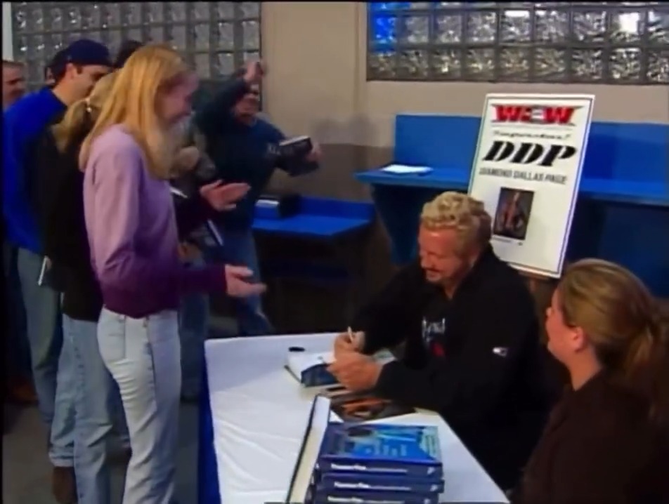I want to congratulate AJ Styles on going to the #WWEHOF! AJ is one of the greatest to ever do what we've done. What a great moment having Taker let you know you were going in! Looking back, this is one of my favorite moments of 27 years ago - AJ trying to get his copy of Positively Page signed! You are truly one of the greatest, my friend. Congrats, brother. 💎 DDP