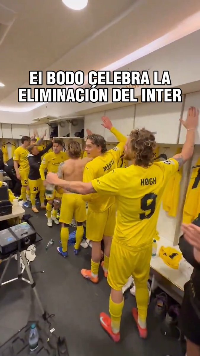 ¡UNA VICTORIA HISTÓRICA! 🔥 El Bodo/Glimt celebra en el vestidor tras vencer de manera contundente al Inter de Milán 🙌