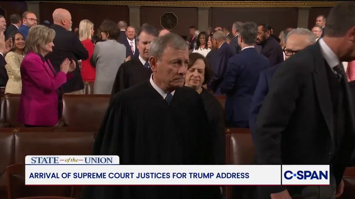 U.S. Supreme Court Justices arrive for the State of the Union. #SOTU