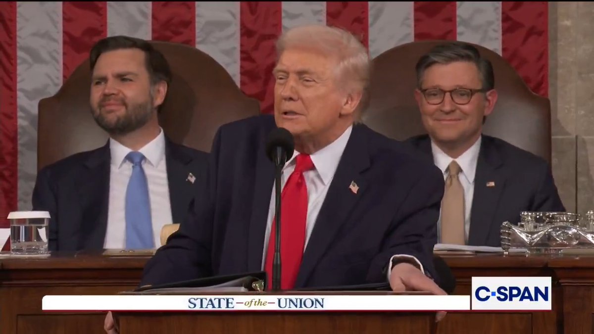 President Trump: "Did Nancy Pelosi stand up? Pass the Stop Insider Trading Act without delay." #SOTU #SOTU2026