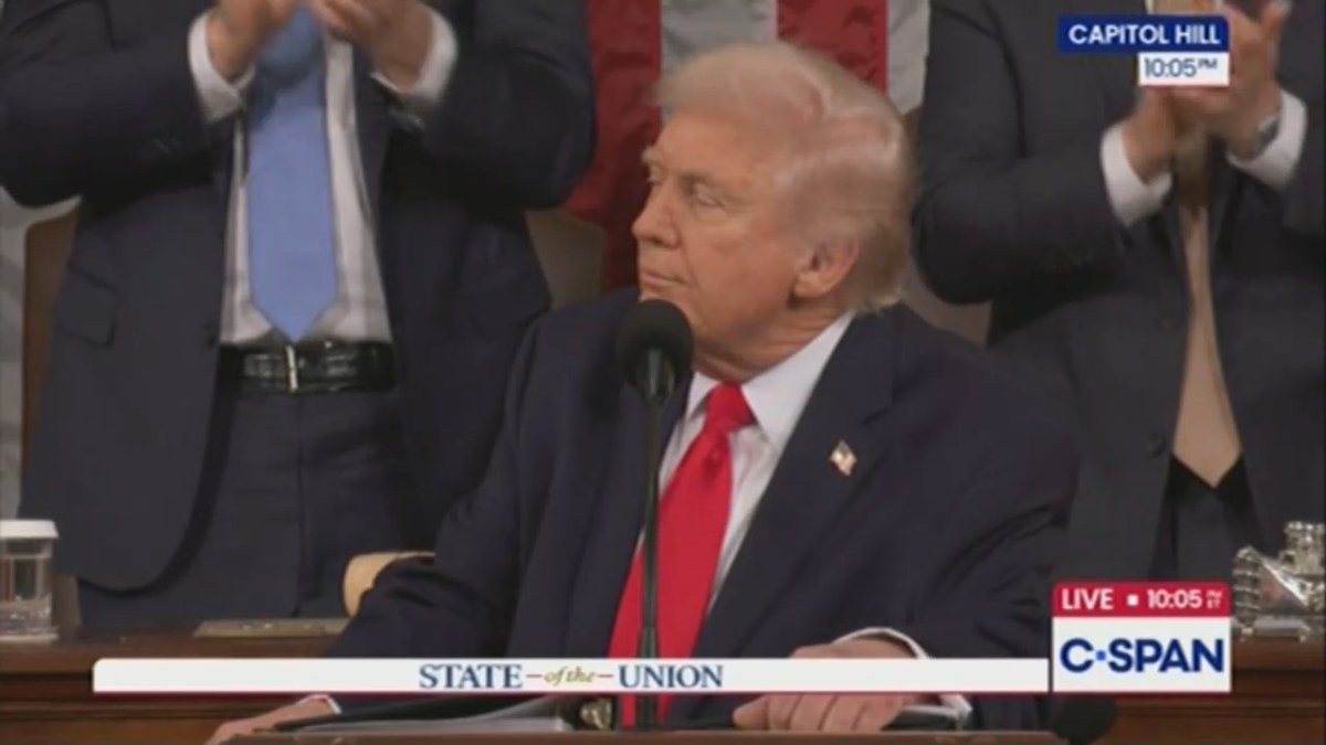 Cameras cut away from Trump to feature Senator Mark Kelly