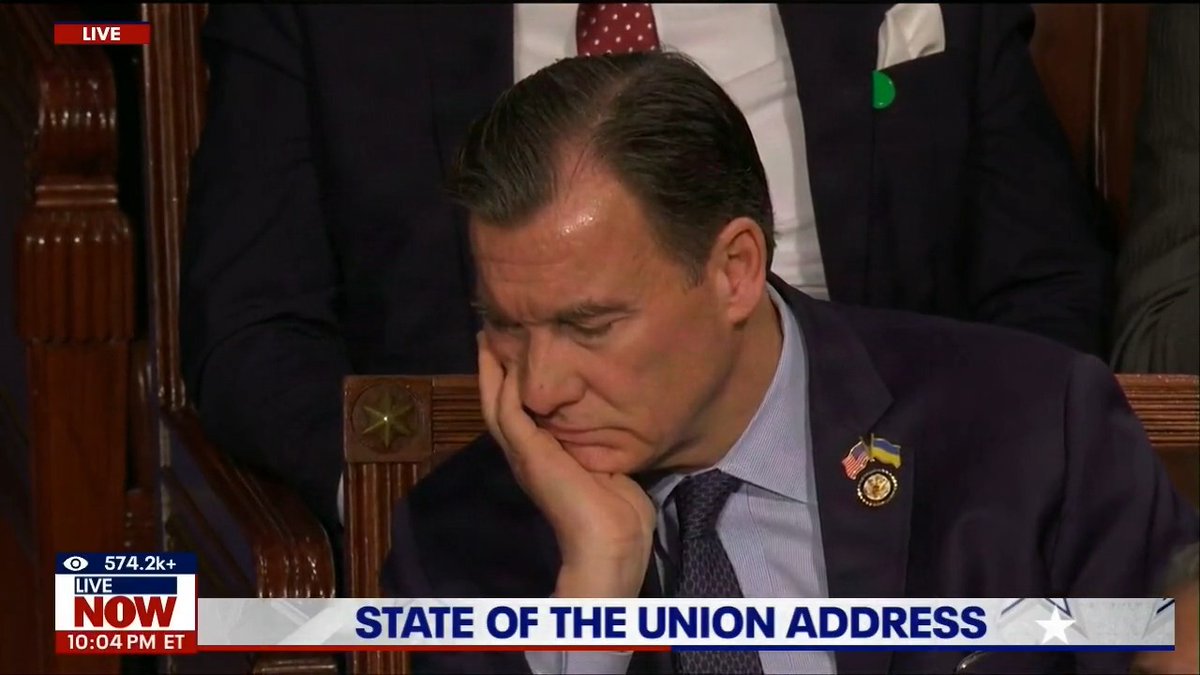 The first duty of the American government is to protect American citizens. "Stand up if you agree." Nearly all Democrats kept their seats.