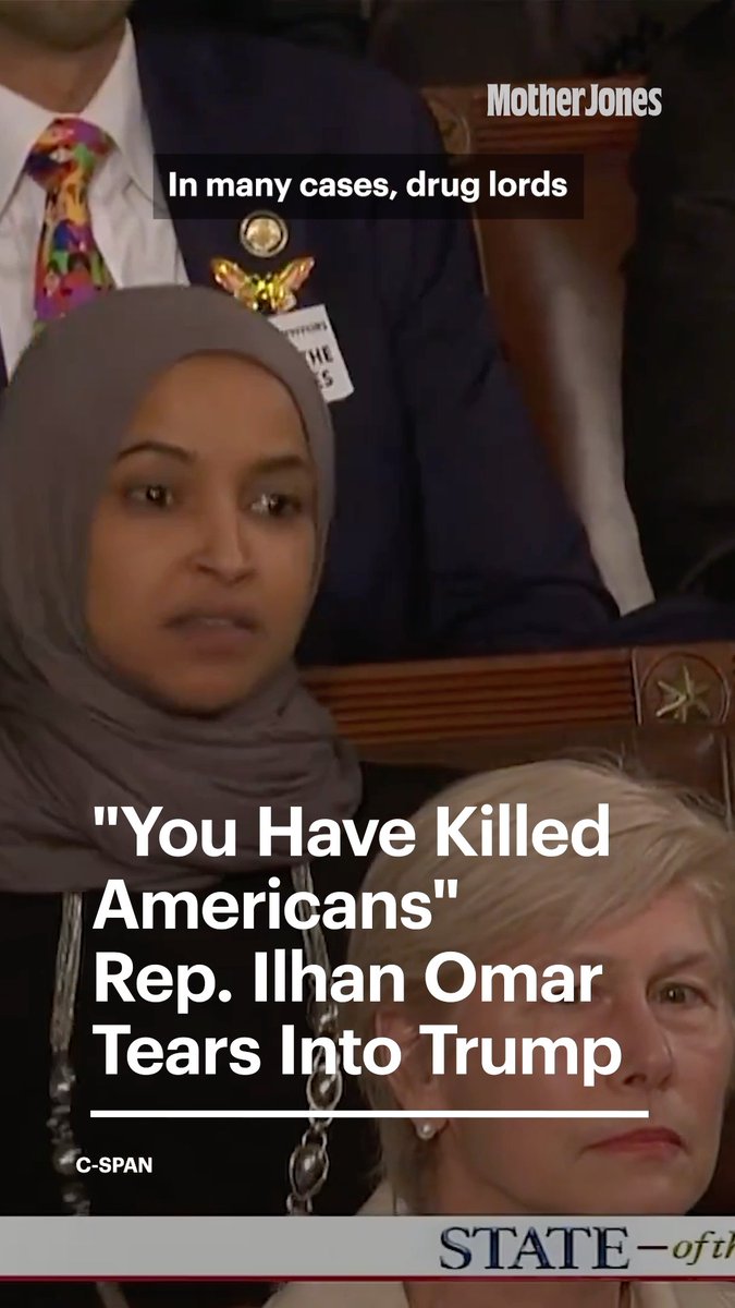 Rep. Ilhan Omar tears into Trump with a defiant protest: "You have killed Americans!" The confrontation began after Trump scolded Democrats for not standing and applauding during a portion of his speech during which he claimed that the “first duty of the American government is to protect American cities, not illegal aliens.”
