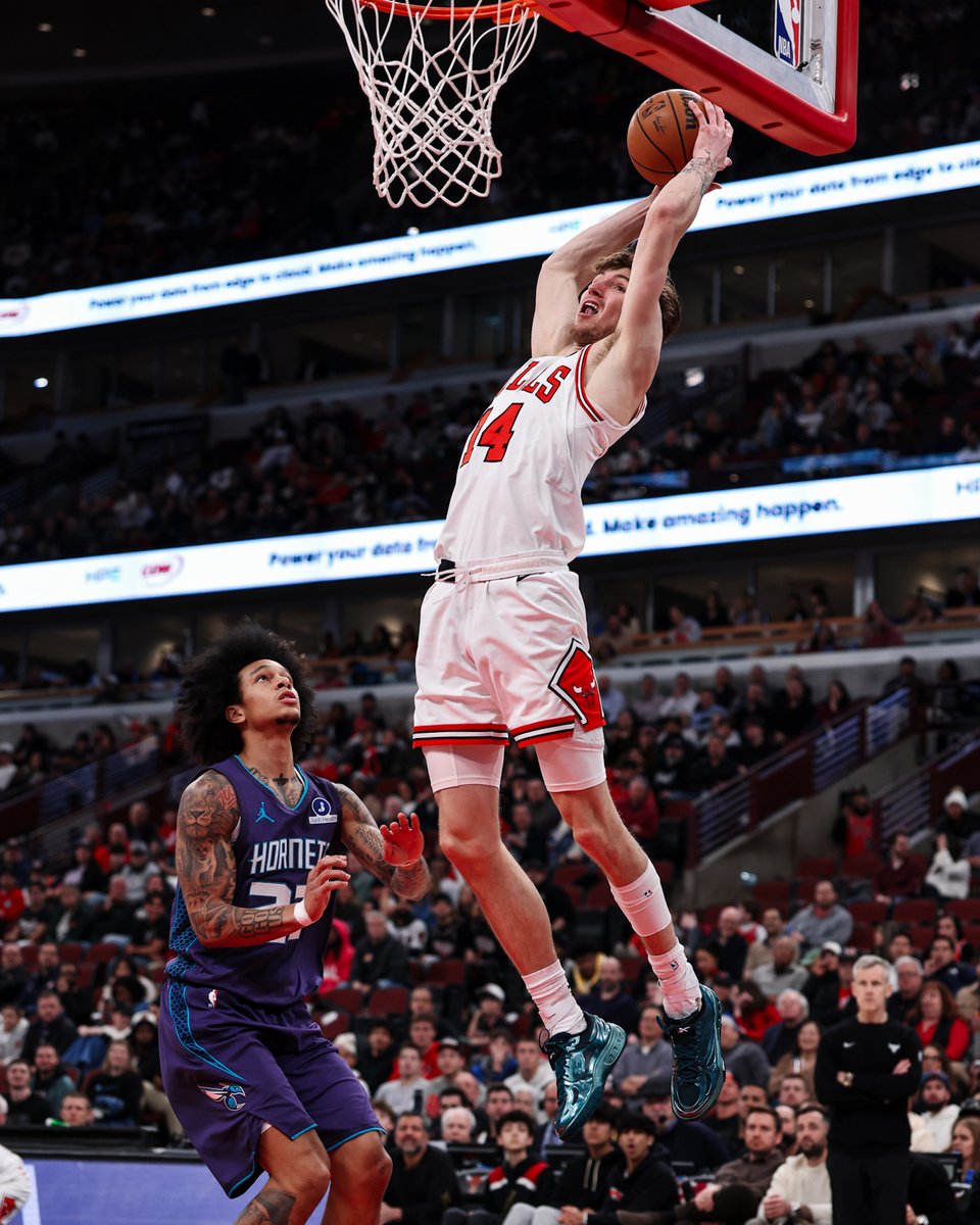 Matas Buzelis dropped a career high vs. Charlotte. 32 points | 13-19 FG | 6-11 3FG | 7 reb