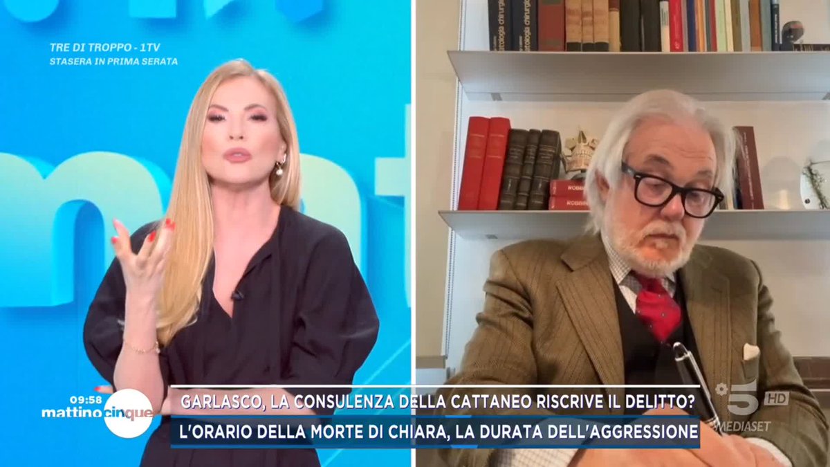 #Garlasco: "Non è possibile che il decesso sia avvenuto nella notte" A #Mattino5 il medico legale Giuseppe Fortuni sull'orario del decesso di Chiara Poggi