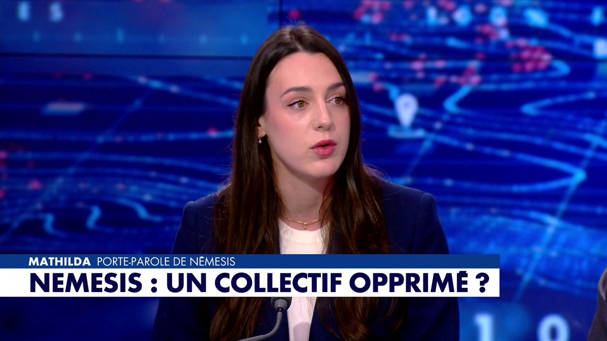 «On peut ne pas aimer nos prises de positions, mais on ne peut nous imputer un seul fait de violence», raconte la porte-parole du collectif Némésis, Mathilda, dans #100%Frontieres Toute l'info est à retrouver sur