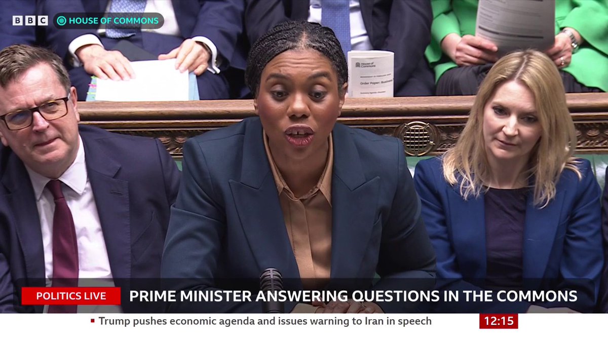 Kemi Badenoch says Keir Starmer "needs to stop moaning about us" and needs to "start fixing his useless government" "Once again she has shown why she is so utterly irrelevant", the PM responds #PMQs