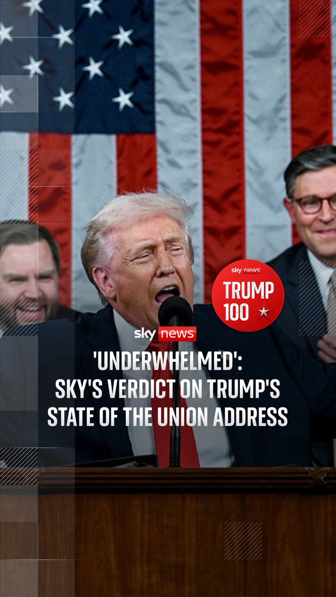 Donald Trump has hailed a 'golden age' for the U.S. in a record-breaking long State of the Union. In this episode of #Trump100, Mark Stone and James Matthews say they were 'underwhelmed' by the address, and that Trump used 'the same old notes.' 🎧