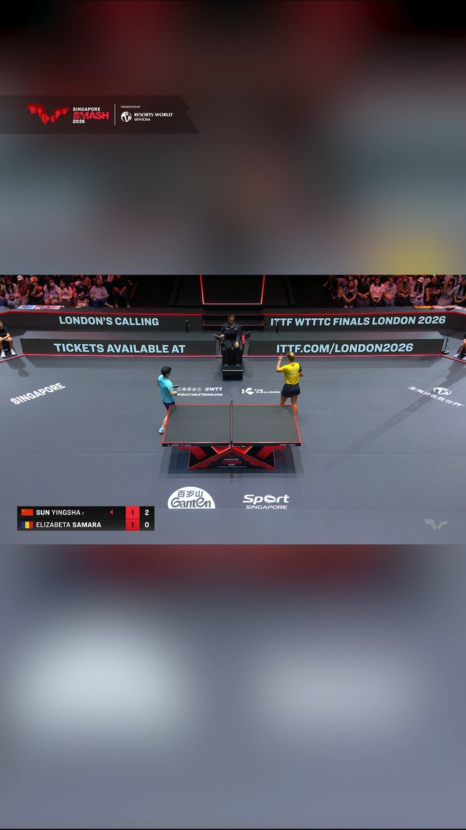 A moment of awesome sportsmanship from Sun Yingsha 🥰🫡 #SingaporeSmash #TableTennis