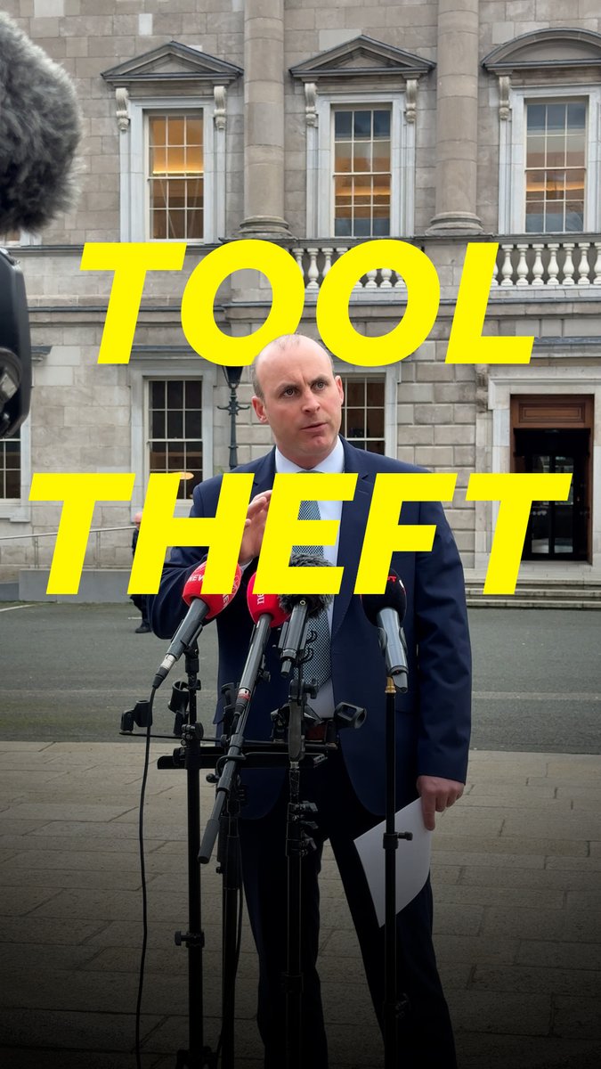 🪚🔨Tool theft is a major issue that causes distress to hard-working tradespeople up and down the country. Senator PJ Murphy has introduced a Bill to bring in a minimum three-year prison sentence for adults convicted of stealing work equipment.