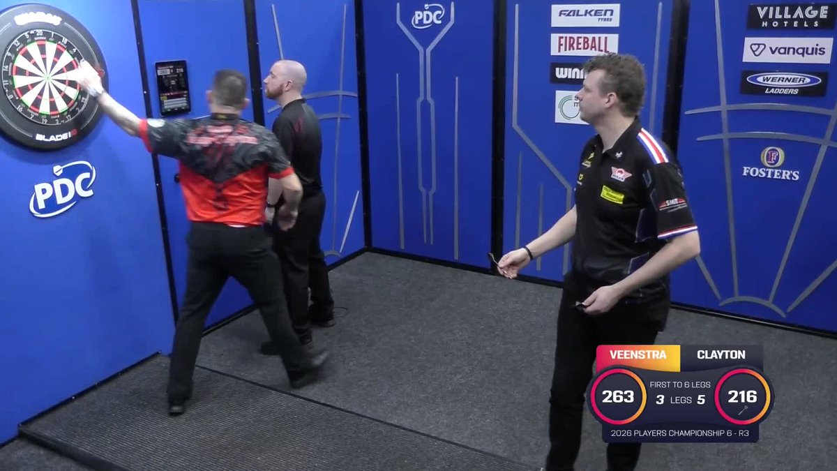 THE FERRET MARCHES ON 🐿️ Jonny Clayton fends off a late Richard Veenstra fightback to win 6-3 and reach the last 16! 📺 #PC6