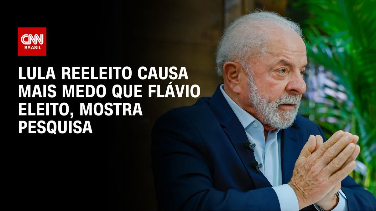 Atlas: Lula reeleito causa mais medo que Flávio eleito; assista #LiveCNNBrasil