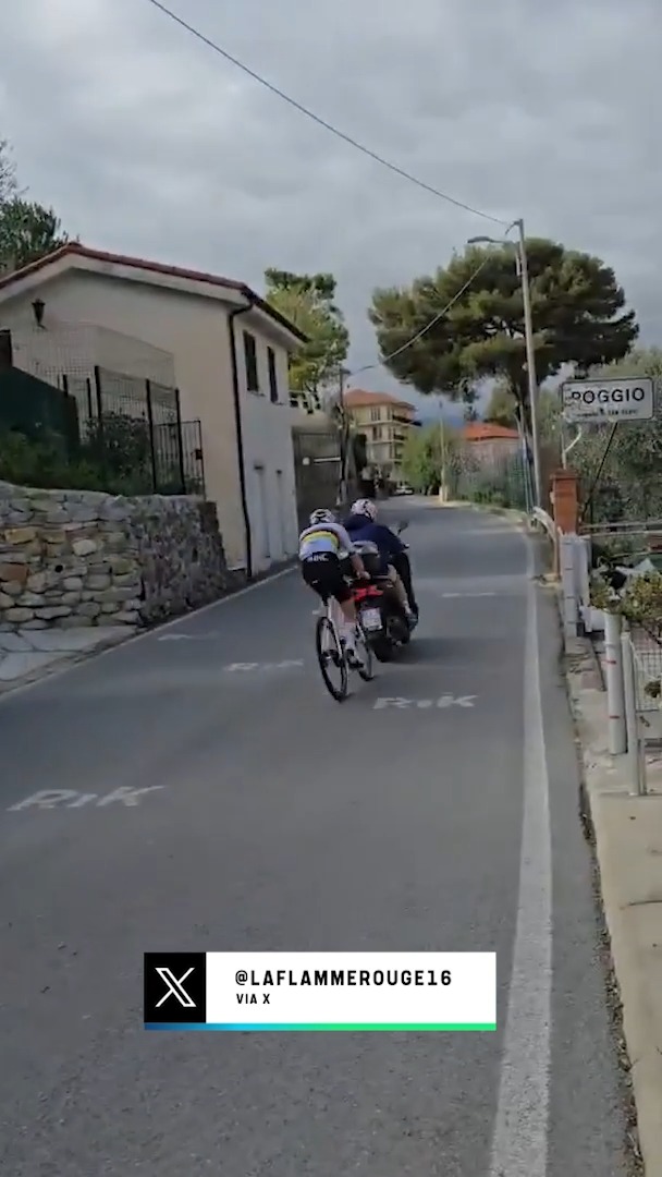🌈🪖 Un hombre con una misión: reinar en la Milán-San Remo 🇸🇮 Tadej Pogacar, 'cazado' ensayando y mejorando la subida al Poggio en el que es uno de sus objetivos por cumplir en el ciclismo