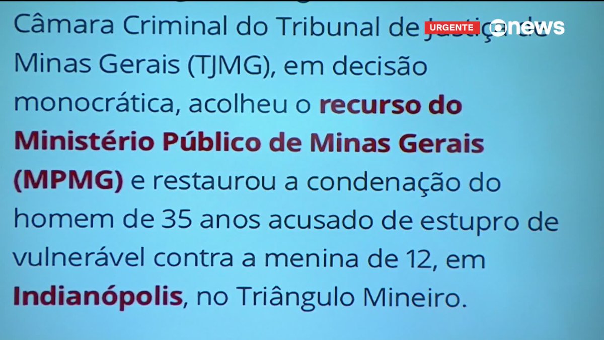 Desembargador volta atrás, atende recurso do Ministério Público e manda prender homem de 35 anos acusado de estupro contra menina de 12. ➡Assista à #GloboNews ao vivo: #Estudioi