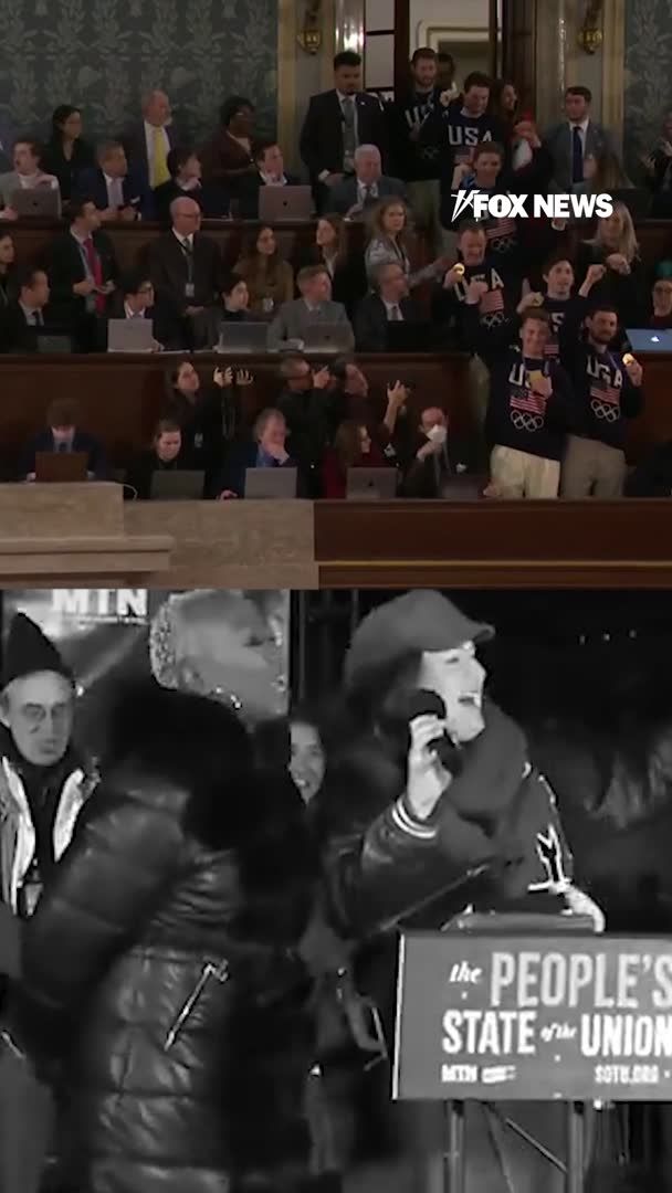 CAPITOL CONTRAST: “USA!” chants erupt during President Trump’s State of the Union address as former MSNBC host Joy Reid joins Democrats for a counterprotest sing-along.