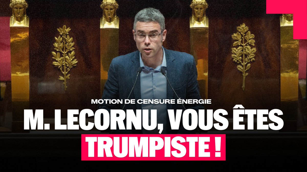 🔴🗣️ « M. Lecornu, vous êtes trumpiste quel que soit le sujet : ❌ Avec Amélie de Montchalin à la tête de la Cour des comptes pour juger un Budget que vous avez imposé par 49-3. ❌ Quand vous demandez la démission de Francesca Albanese sur la base d'une vidéo trafiquée. ❌ Ou quand vous repeignez les antifascistes en fascistes, laissant défiler ces derniers dans nos rues. M. Lecornu, vous êtes minoritaires dans le pays, car la France n’est pas trumpiste. Ni Le Pen, ni Macron, nous vous battrons dans les urnes pour une politique au service du peuple et de ses besoins. » - Maxime Laisney