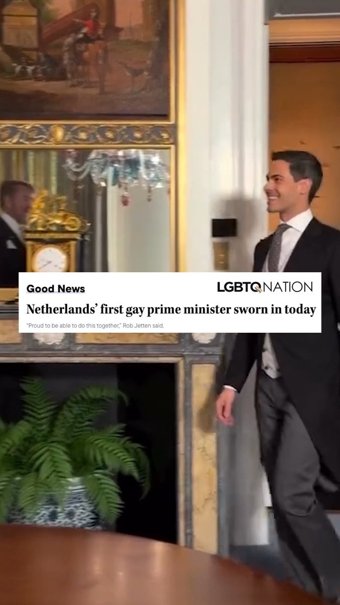 Netherlands’ first gay prime minister sworn in today. Read more here.