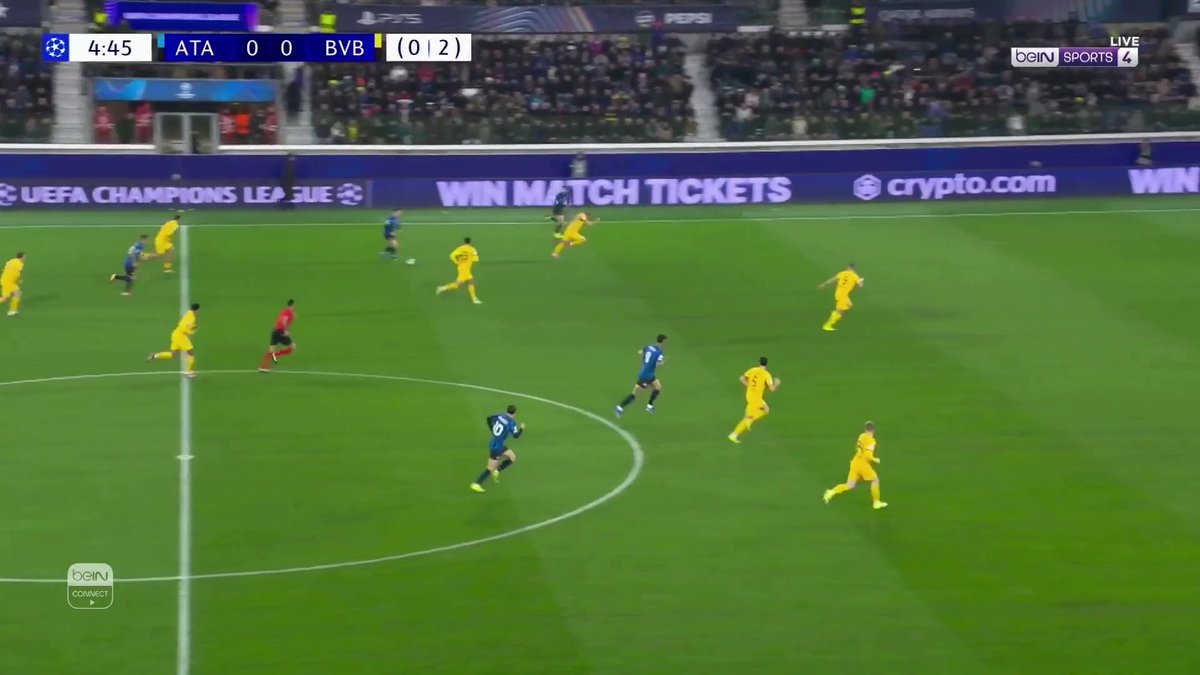 سكاماكا يفتتح التسجيل لأتالانتا ويشعل المباراة ⚽️🔥 #دوري_أبطال_أوروبا