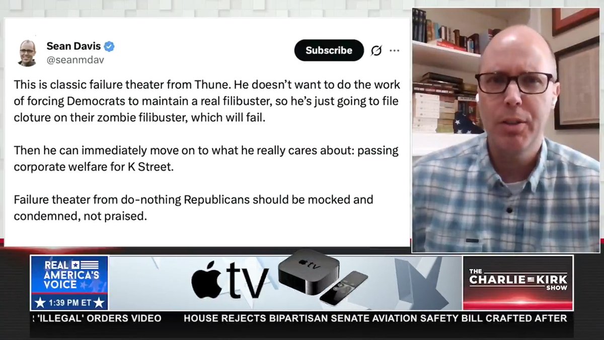 THUNE DOESN'T AGREE TO PASSING THE SAVE ACT: "GETTING A VOTE IS NOT A VICTORY" "He is allowing Democrats to BLOCK the Save America Act. It is failure theater. We already have the contrast, what we want is RESULTS." Sean Davis Andrew Kolvet