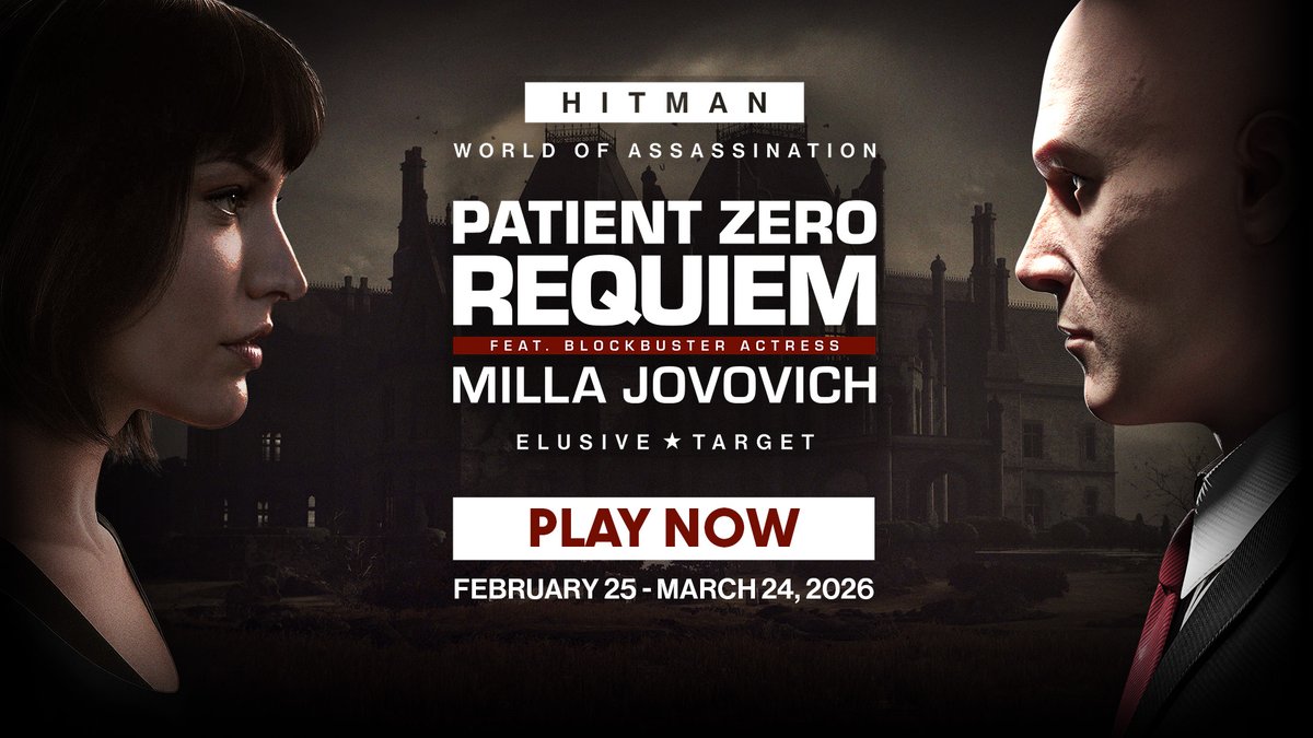 Power leads to secrecy. Secrecy and power are now a global threat. ⚠️ Are you ready to uncover 🔎 what’s buried beneath the manor 🏰 and stop it before it’s too late? Milla Jovovich steps into HITMAN as the latest Celebrity Elusive Target. Play for FREE from February 25th - March 24th and put a stop to Lilith Deveraux’s rapid rise. Milla Jovovich #HITMAN #Agent47 #PatientZeroRequiem