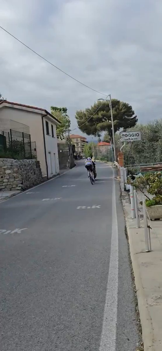 Pogacar out training on the Poggio today. Can he beat MVP in San Remo?