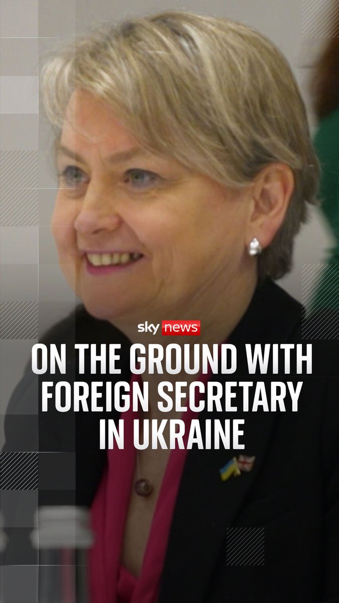 Our political editor Beth Rigby joined the UK Foreign Secretary Yvette Cooper in Kyiv on the fourth anniversary of Russia's invasion of Ukraine. Read more ➡️