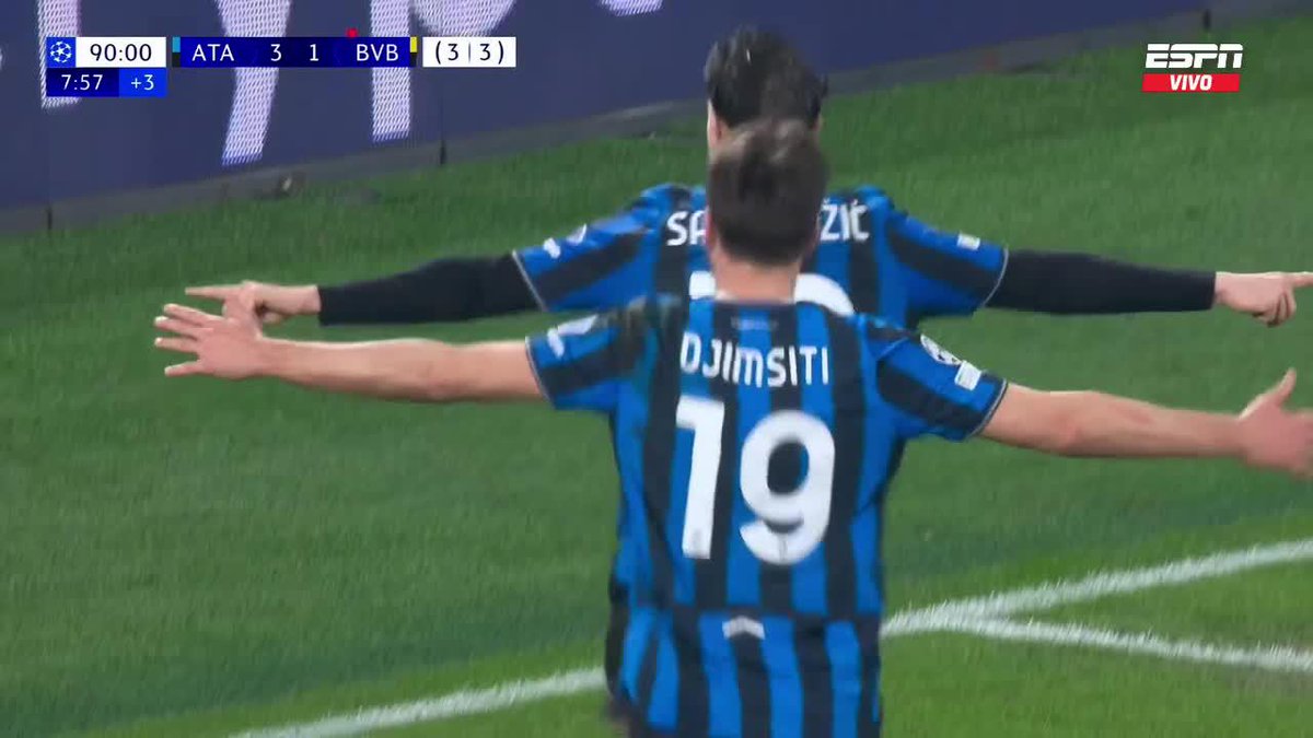 MINUTO 98', la serie ¡3-3! y se va al alargue, penal para Atalanta en la ÚLTIMA DEL PARTIDO. Así le pegó Lazar Samardžić. 🍿🚬