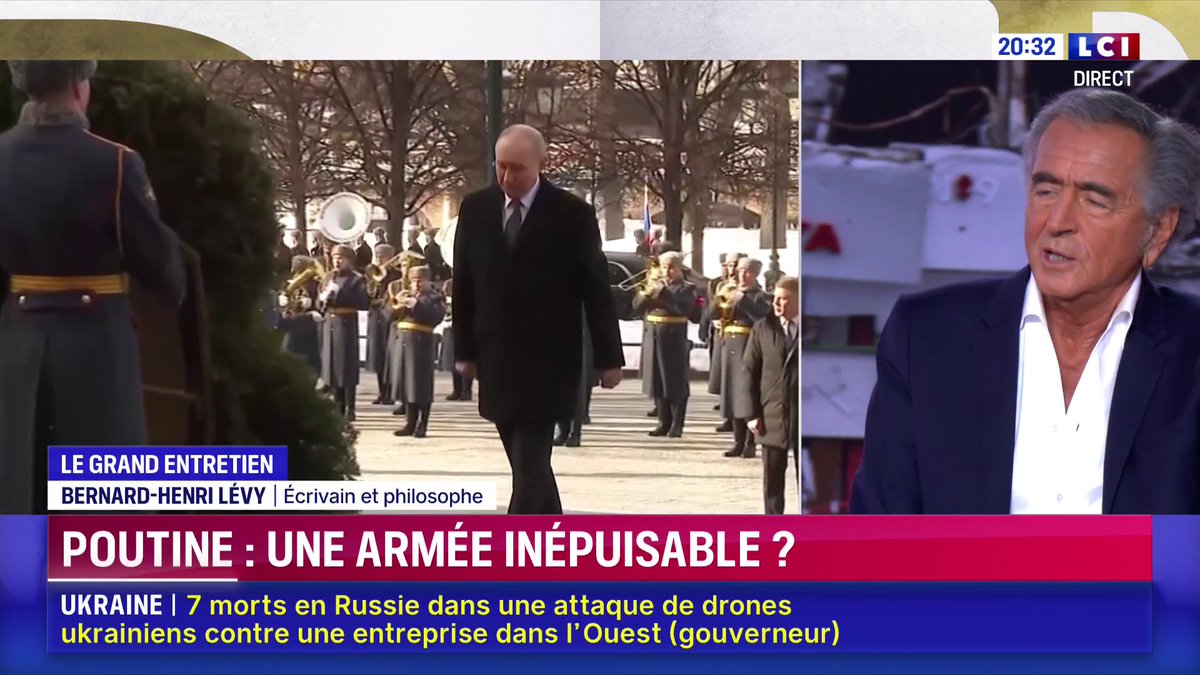 🔴 Guerre en Ukraine 🗣️ "Vladimir Poutine sait qu'il a perdu", affirme Bernard-Henri Lévy (Bernard-Henri Lévy), écrivain et philosophe