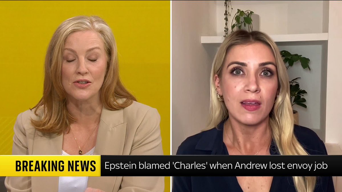 Royal Correspondent Brontë Coy reacts to an email from the Epstein files showing that Jeffrey Epstein blamed "Charles" on the day Andrew Mountbatten-Windsor lost his UK trade envoy job. 📺 Sky 501, Virgin 602, Freeview 233 and YouTube